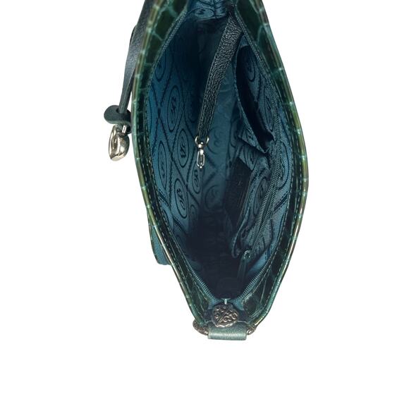 Brighton Sonny Patent Leather Croc Embossed Shoulder Bag - Picture 8 of 10